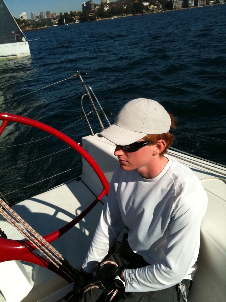 Andrea Green (AUS) currently racing the 25th Audi Sydney Gold coast Yacht race on preety fly 3. © Ajay Rau